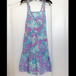 Cat & Jack Girls blue tie dye dress